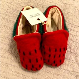 Strawberry baby booties